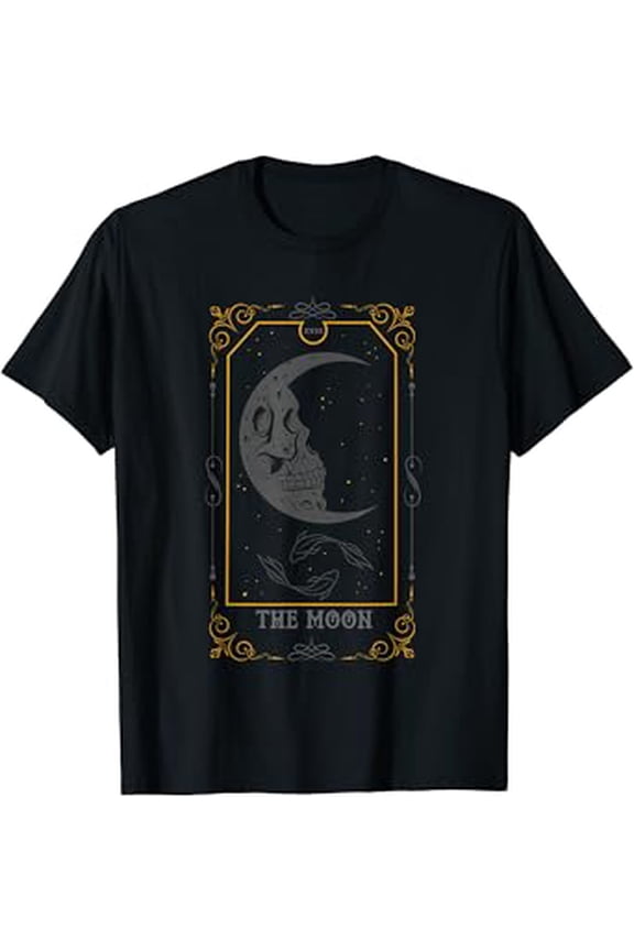 The Moon Arcana Tarot Card Witchcrt Skeleton Rider Waite T-Shirt