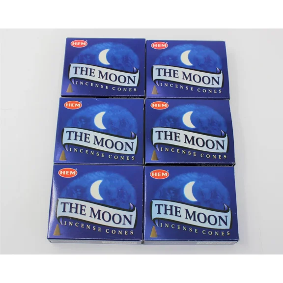 The Moon Incense Cones Bulk Lot Of 6 Packs Of 10 Cones = 60 Cones, Us Seller Hem