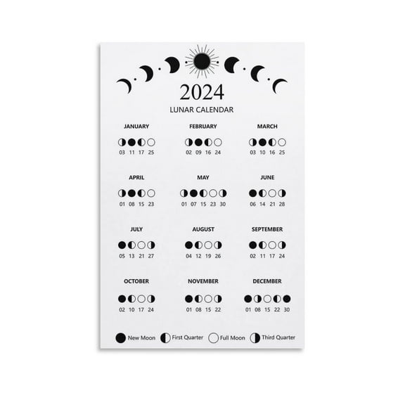 The Moon Lunar Phases Poster moon poster Art Poster And Wall Art Picture Print Modern Family Bedroom Decor Posters