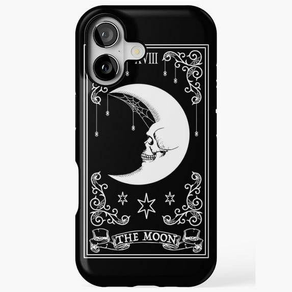 The Moon Mystical Tarot Card Art Compatible Phone Case for iPhone 11–17 Pro Max