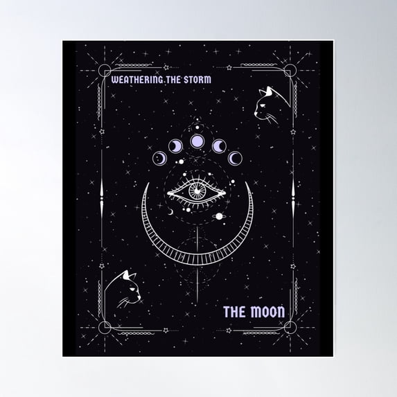 The Moon Poster Wall Art, Modern Wall Decor For Living Room Bedroom, 8x12 UNFRAMED