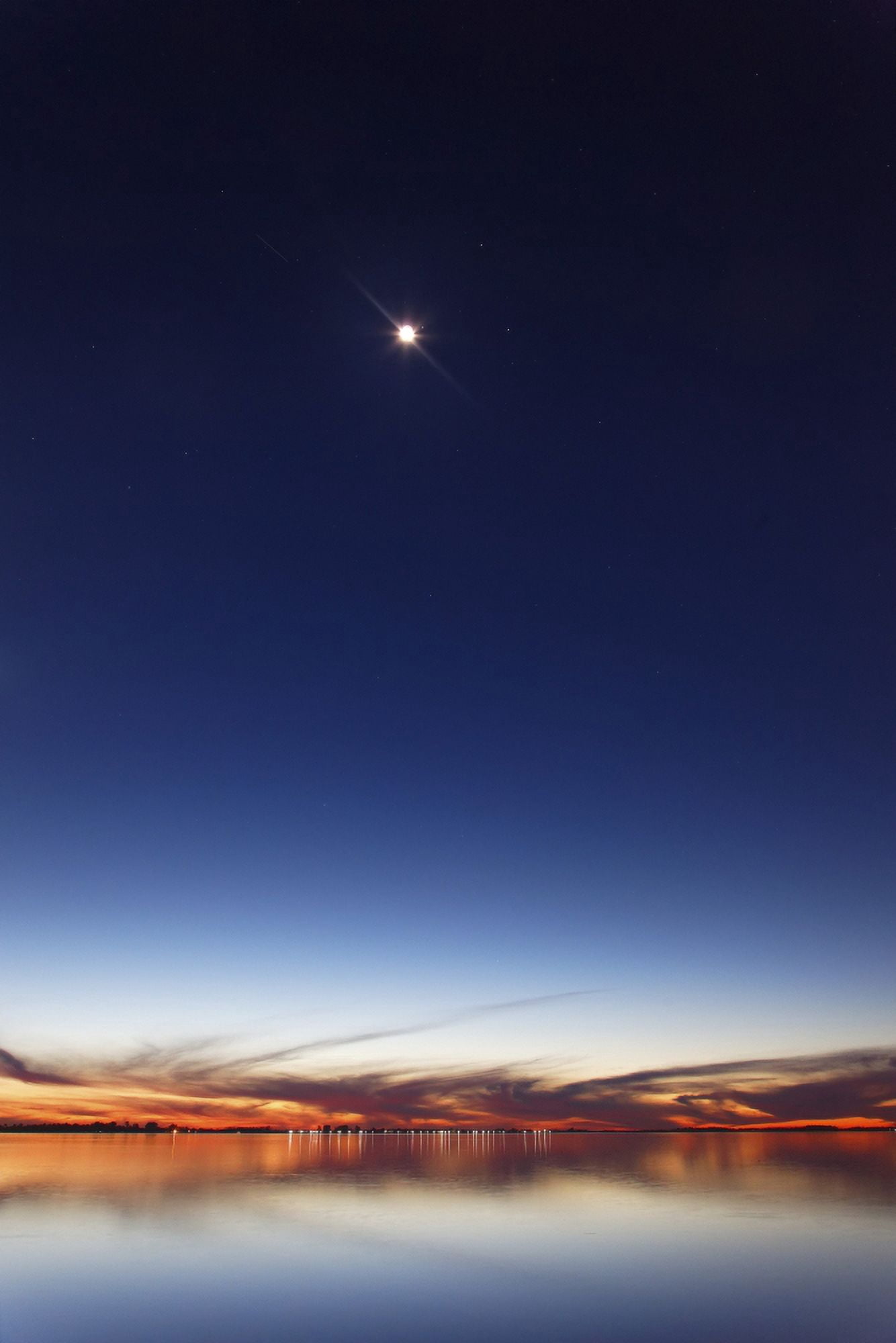 The Moon Saturn Mars and Spica in a quadruple conjunction Canvas Art - Luis ArgerichStocktrek Images (12 x 18)