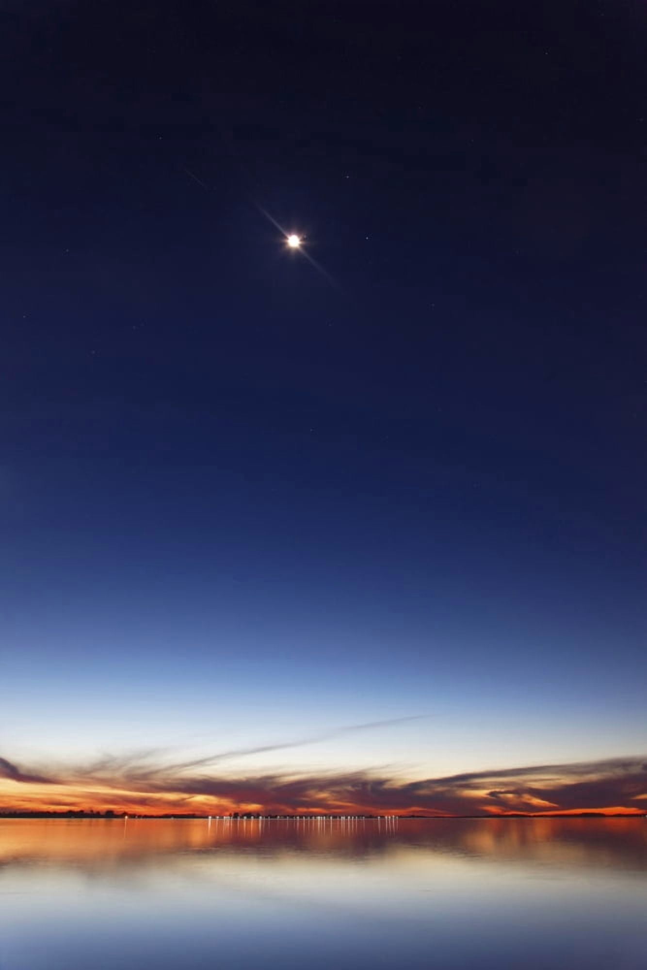 The Moon Saturn Mars and Spica in a quadruple conjunction Canvas Art - Luis ArgerichStocktrek Images (23 x 35)