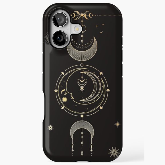 The Moon Tarot Card Retro Celestial Cute Compatible Phone Case for iPhone 11–17 Pro Max