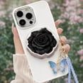 thumbnail image 1 of Gothic Black Rose MagSafe Phone Grip – Magnetic Stand Accessory, 1 of 4