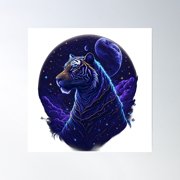 The Moon Tiger Vintage Wall Art Trendy Retro Print Room Decor Wall Art