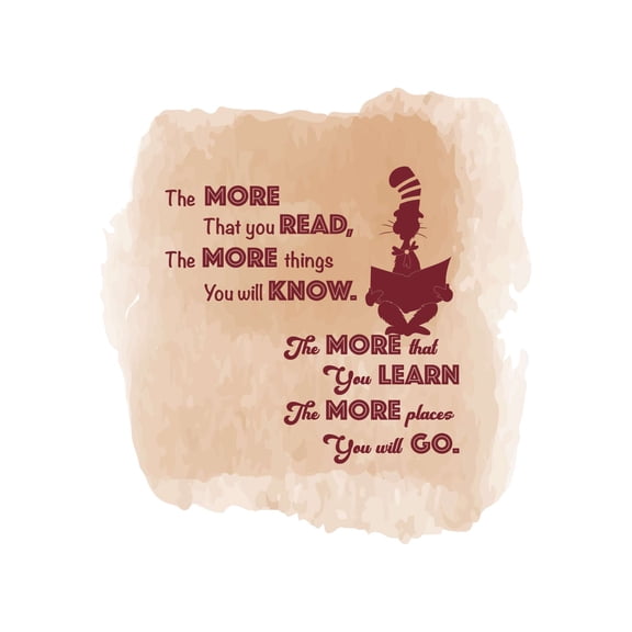 The More Places You Will Go More You Know Quote Inspiring Watercolor Design Wall Art Sticker Designs Vinyl Stickers For Home House Walls Rooms Windows Bedroom Decoration Size (26x26 inch)