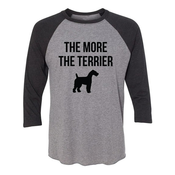 The More The Terrier Unisex 3/4 Sleeve Baseball Raglan Tee