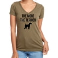 thumbnail image 1 of The More The Terrier Womens V-Neck T-Shirt, 1 of 2