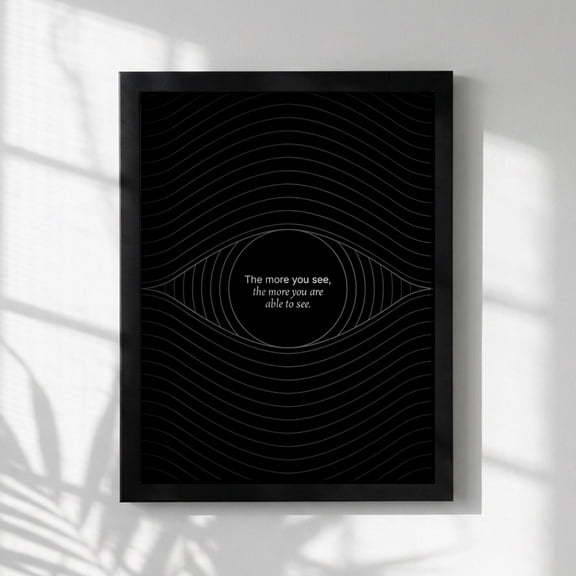 The More You See Minimalist Poster, Expanded Perception Wall Art, Modern Awareness Print, Minimalist Home Decor,, Poster Only