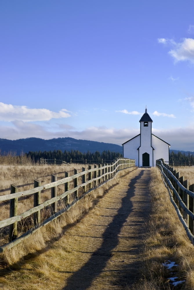 The Morley Church Alberta Canada Canvas Art - Philippe Widling  Design Pics (11 x 17)