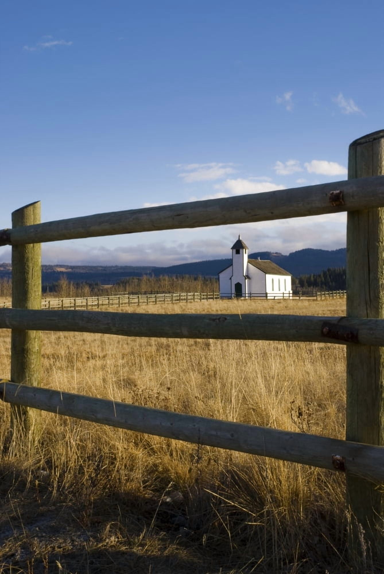 The Morley Church Alberta Canada Canvas Art - Philippe Widling Design Pics (22 x 34)