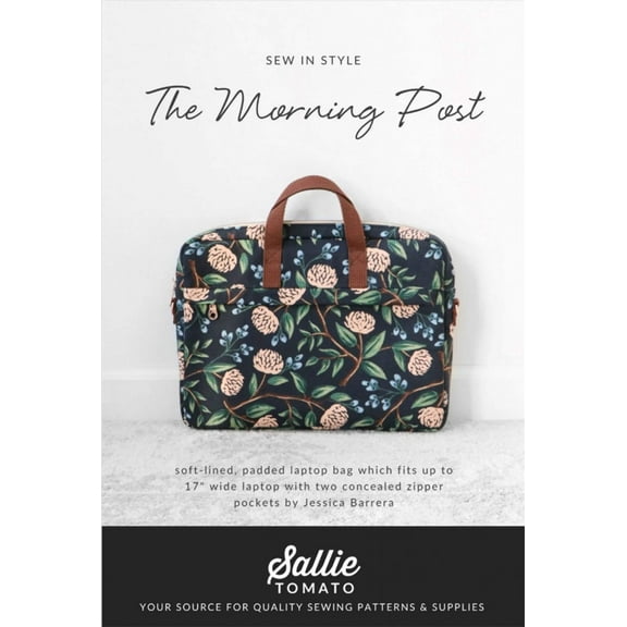 The Morning Post Laptop Bag Sewing Pattern by Jessica Barrera for Sallie Tomato