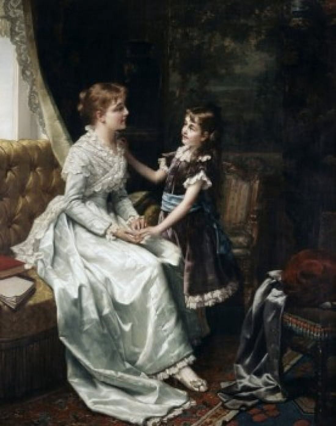 The Morning Room Jon Frederick Pieter Portielje (1829-1895) Belgian Canvas Art - Jon Frederick Pieter Portielje (18 x 24)