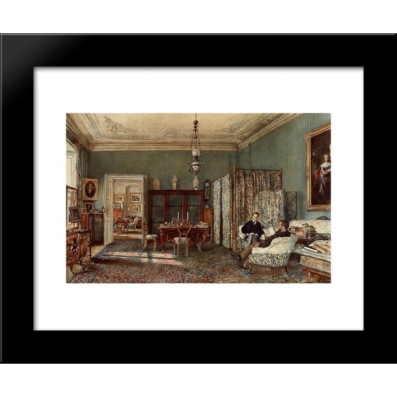 The Morning Room of the Palais Lanckoronski, Vienna 20x24 Framed Art Print by Rudolf von Alt
