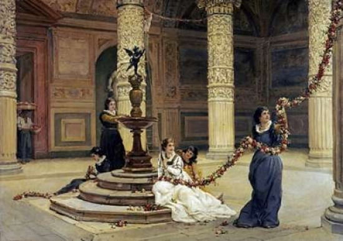 The Morning of The Festival Canvas Art - Frank Willima Warwick Topham (20 x 28)