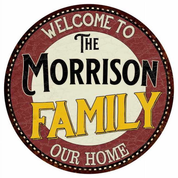 The Morrison Family 12" Round Metal Sign Kitchen Game Room Décor 200120038232