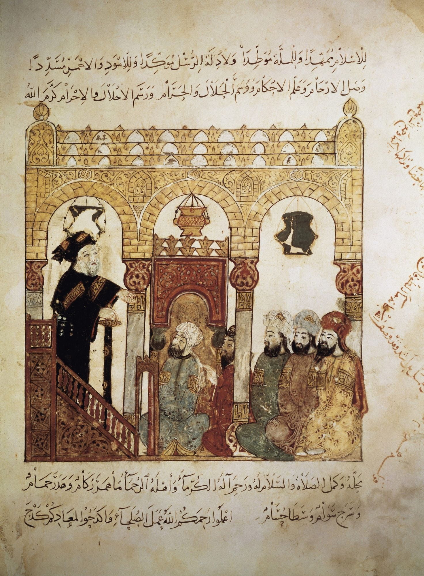 The Mosque Of Samarkand During The Abu ZaydS Sermon Canvas Art - (18 x 24)