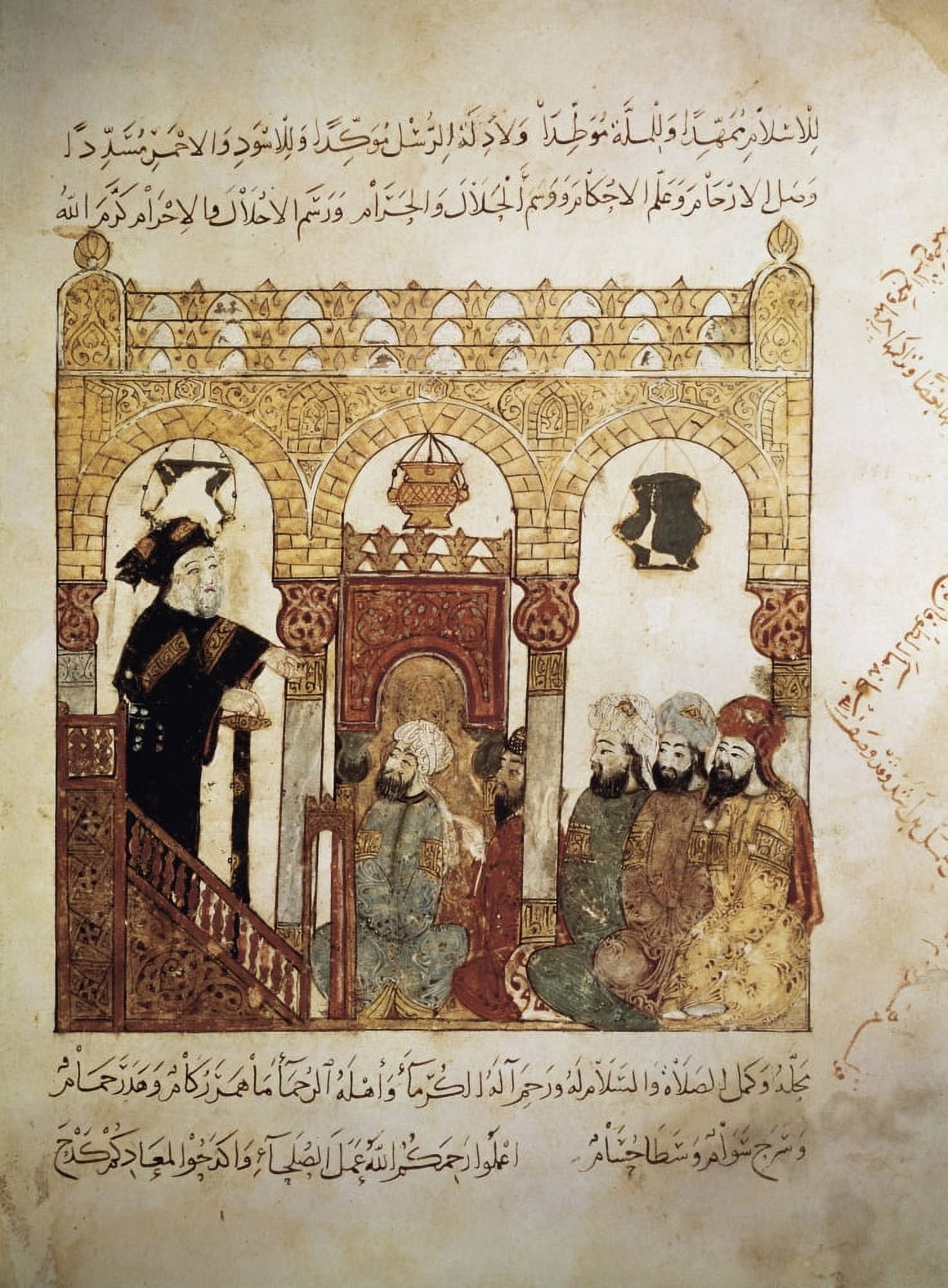 The Mosque Of Samarkand During The Abu ZaydS Sermon Canvas Art -  (24 x 36)