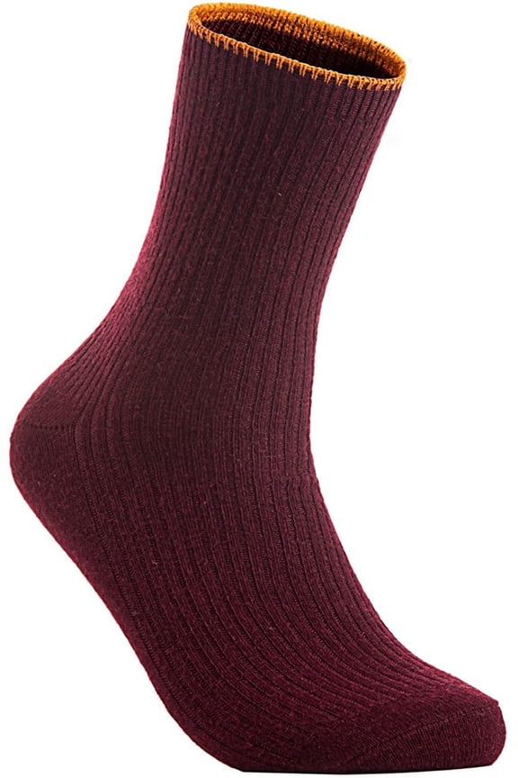 The Most Gorgeous 1 Pair Women's Wool Crew Socks Soft, Strong, Super Comfortable With Unique Designs Size 6-9Wine