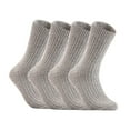 thumbnail image 1 of The Most Gorgeous 4 Pairs Women's Wool Crew Socks Soft, Strong, Super Comfortable With Uniques Designs Size 6-9(Gray), 1 of 3