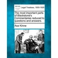 thumbnail image 1 of The Most Important Parts of Blackstone's Commentaries Reduced to Questions and Answers., (Paperback), 1 of 1
