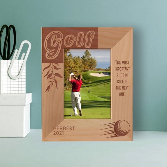 The Most Important Shot In Golf Is The Next One 3 1/2" x 5" Brown (Vertical)