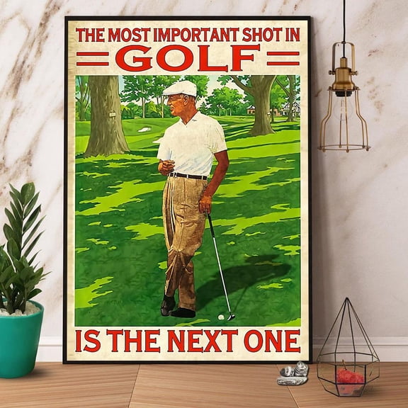The Most Important Shot In Golf Paper Poster No Frame Matte Wall Art Decor 11 x 17 Inch Poster