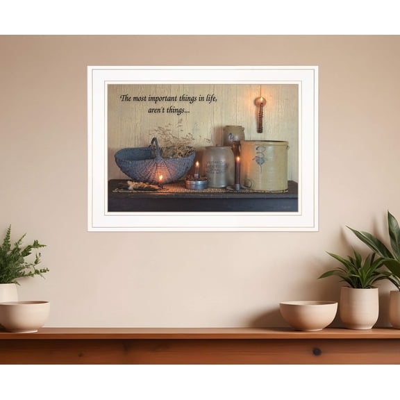 The Most Important Things White Framed Print Wall Art