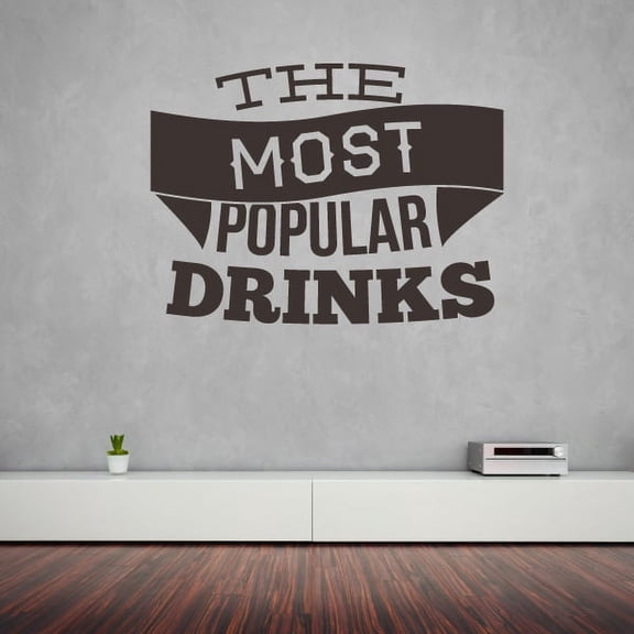 The Most Popular Drinks Decal - 36 Inches
