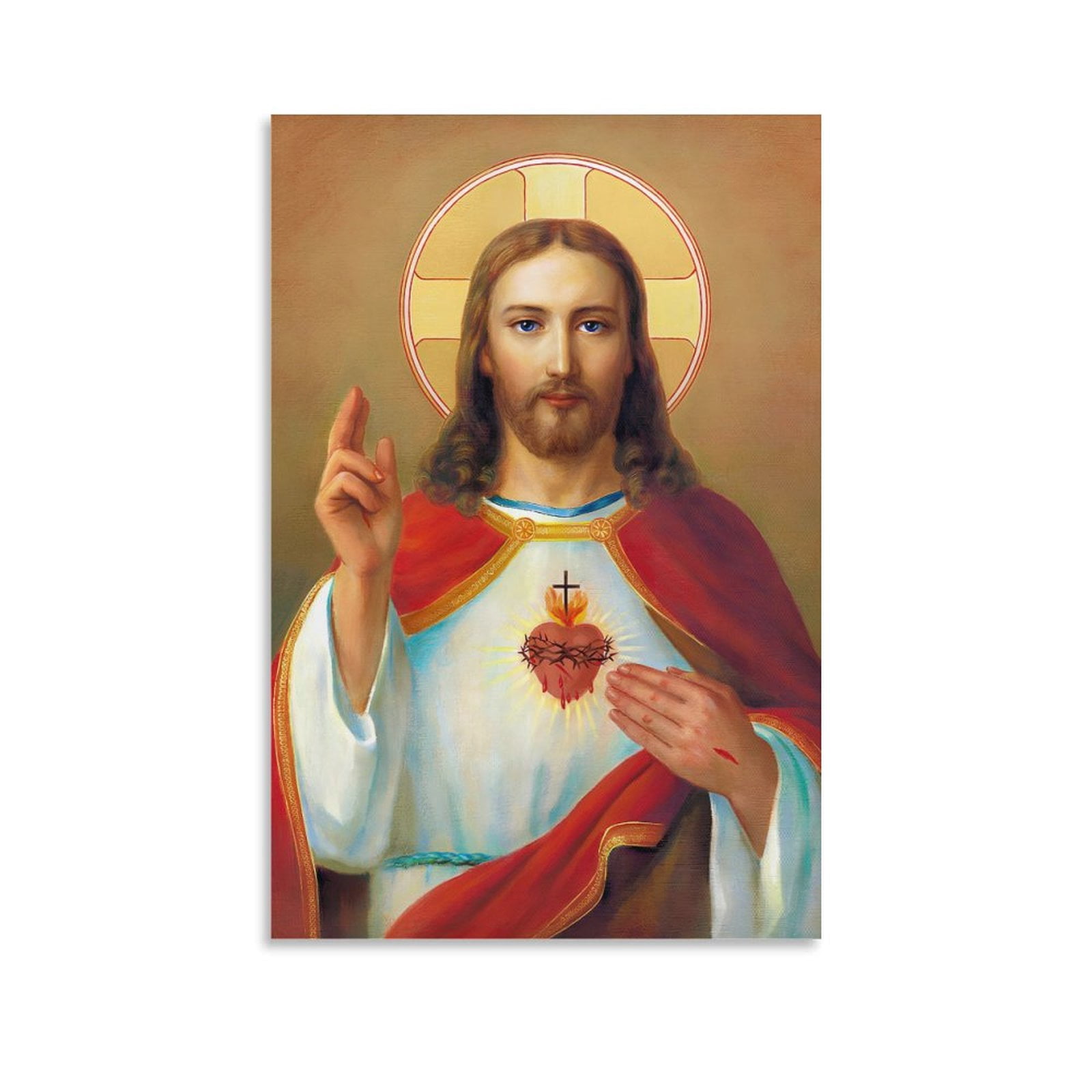 The Most Sacred Heart Of Jesus Canvas Wall Art Poster Decorative ...