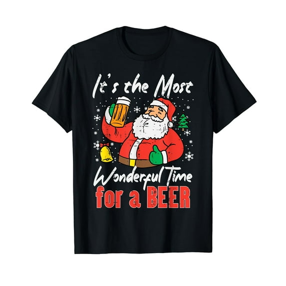 The Most Wonderful Time Santa Funny Christmas Xmas Dad Men T-Shirt