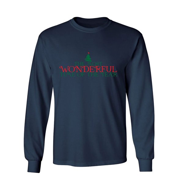 The Most Wonderful Time Sarcastic Humor Novelty Men's Long Sleeve Shirts