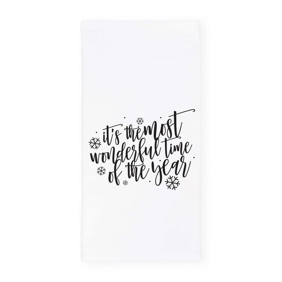 The Most Wonderful Time of the Year Christmas Kitchen Tea Towel