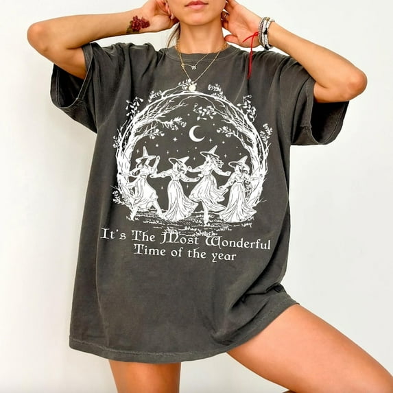The Most Wonderful Time of the Year Shirt – Funny Halloween Tee with Witchy Retro Style for Fall Fans