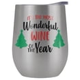 thumbnail image 1 of The Most Wonderful Wine 12 oz Stemless Tumbler, Stainless Steel Travel Cup|Lake Tumbler|Insulated with Leak Resistant Slide-Lock Lid, 1 of 7