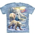 thumbnail image 1 of The Mountain 1058957 Sunrise Polar Bear Collage T Shirt for Adult, Blue - 5XL, 1 of 1