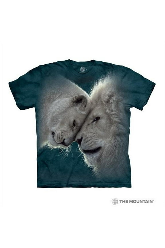 1059372 Green & White Lions Love Adult Classic Tee - Large