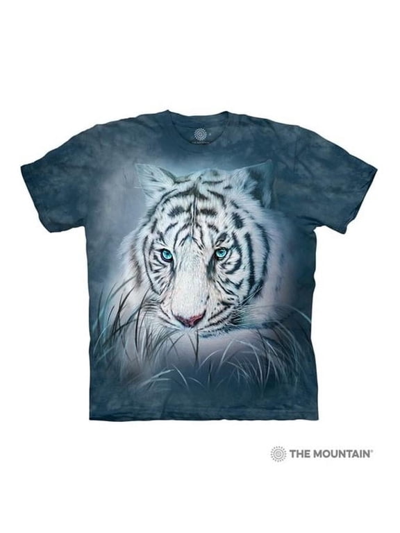 1059642 Blue Thoughtful White Tiger Adult Classic Tee - Large