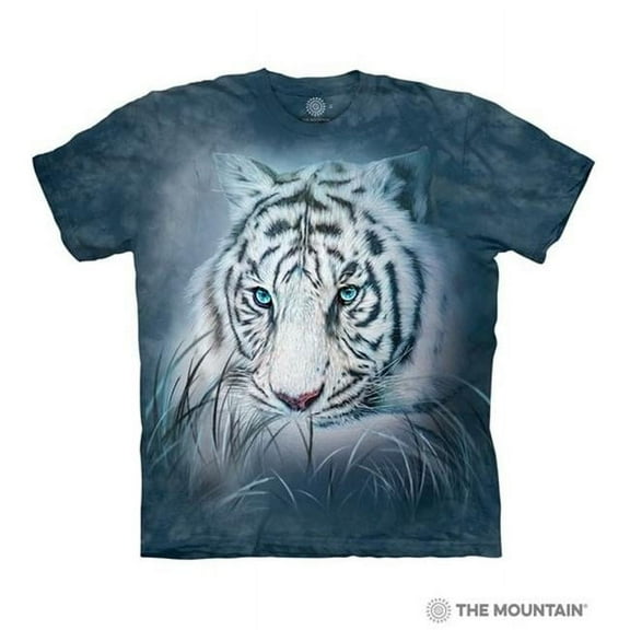 The Mountain 1059643 Blue Thoughtful White Tiger Adult Classic Tee - Extra Large