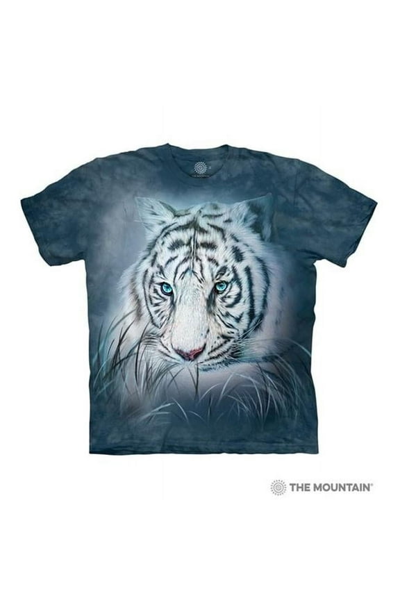 1059644 Blue Thoughtful White Tiger Adult Classic Tee - 2XL