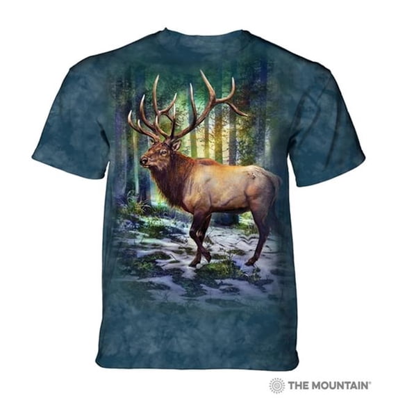 The Mountain 1061857 Blue Sunlit Elk Adult Classic Tee - 5XL