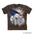 thumbnail image 1 of The Mountain 1064183 Grey Patriotic Wolves Adult Classic Tee - Extra Large, 1 of 2