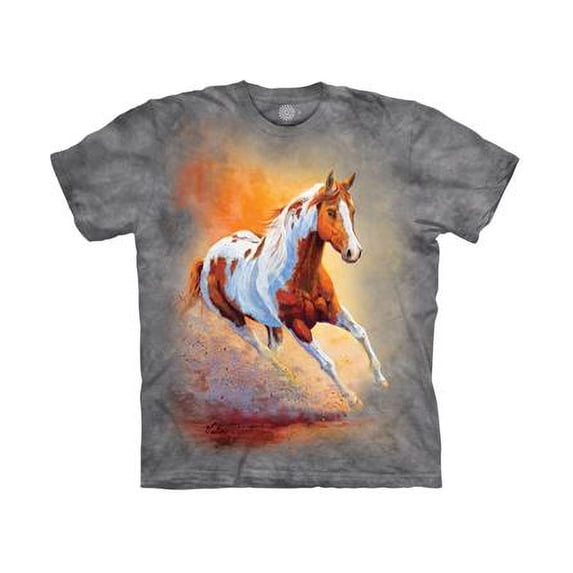 The Mountain 1064576 Mens Sunset Gallop Adult Classic T-Shirt, Grey - 4XL