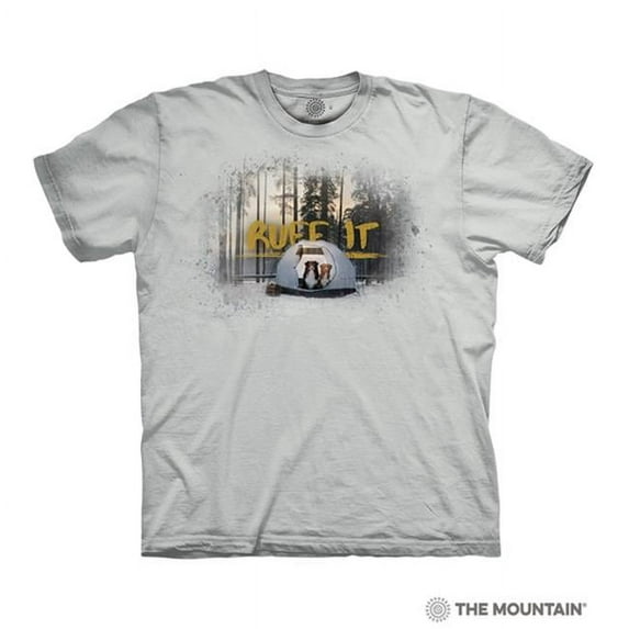 The Mountain 1064795 Grey Ruff It Adult Classic Tee - 3XL
