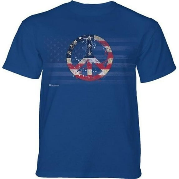 The Mountain 10658607427 Blue Peace American Paint Adult Classic Tee - 5XL