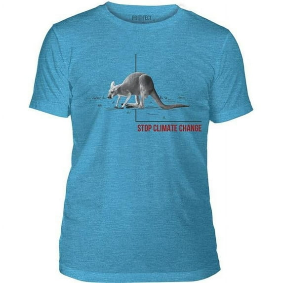 The Mountain 15558509150 Caribbean Blue Climate Kangaroo Youth Classic Tee - Small