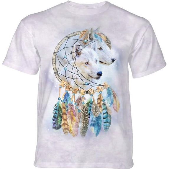 The Mountain 1565470 Wolf Dreams Youth Unisex Classic T-Shirt, Purple - Small