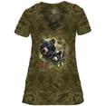 thumbnail image 1 of The Mountain 4165450 Green & Black Bears V-Necks T-Shirt - Small, 1 of 1