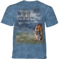 thumbnail image 1 of The Mountain 5465903 Blue Morning Dew Tiger Tri-Blends T-Shirt - Extra Large, 1 of 1